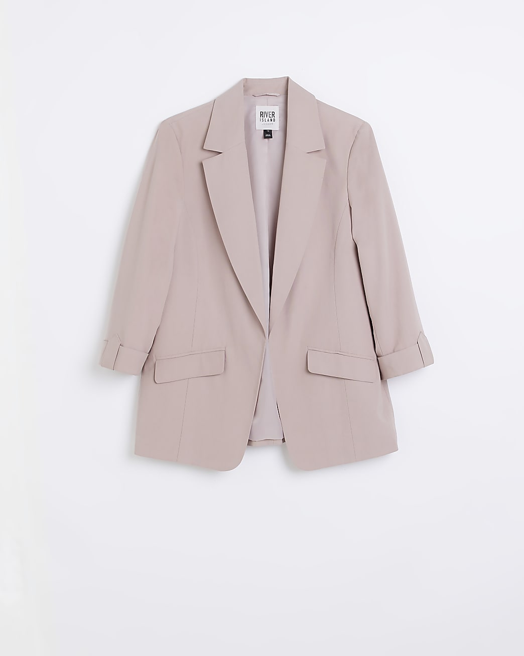 Stone rolled sleeve blazer