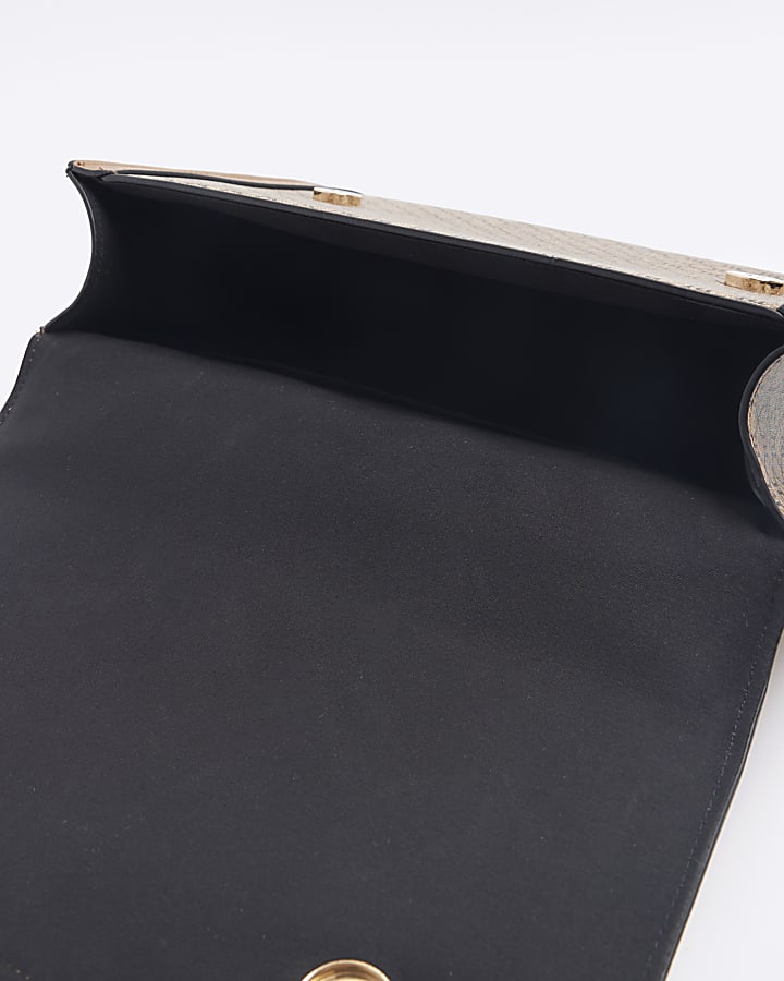 Beige RI monogram shoulder bag