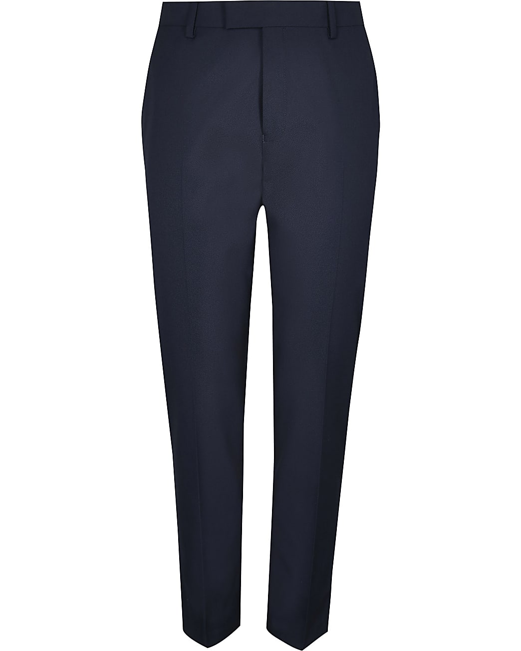 Navy skinny fit twill suit trousers