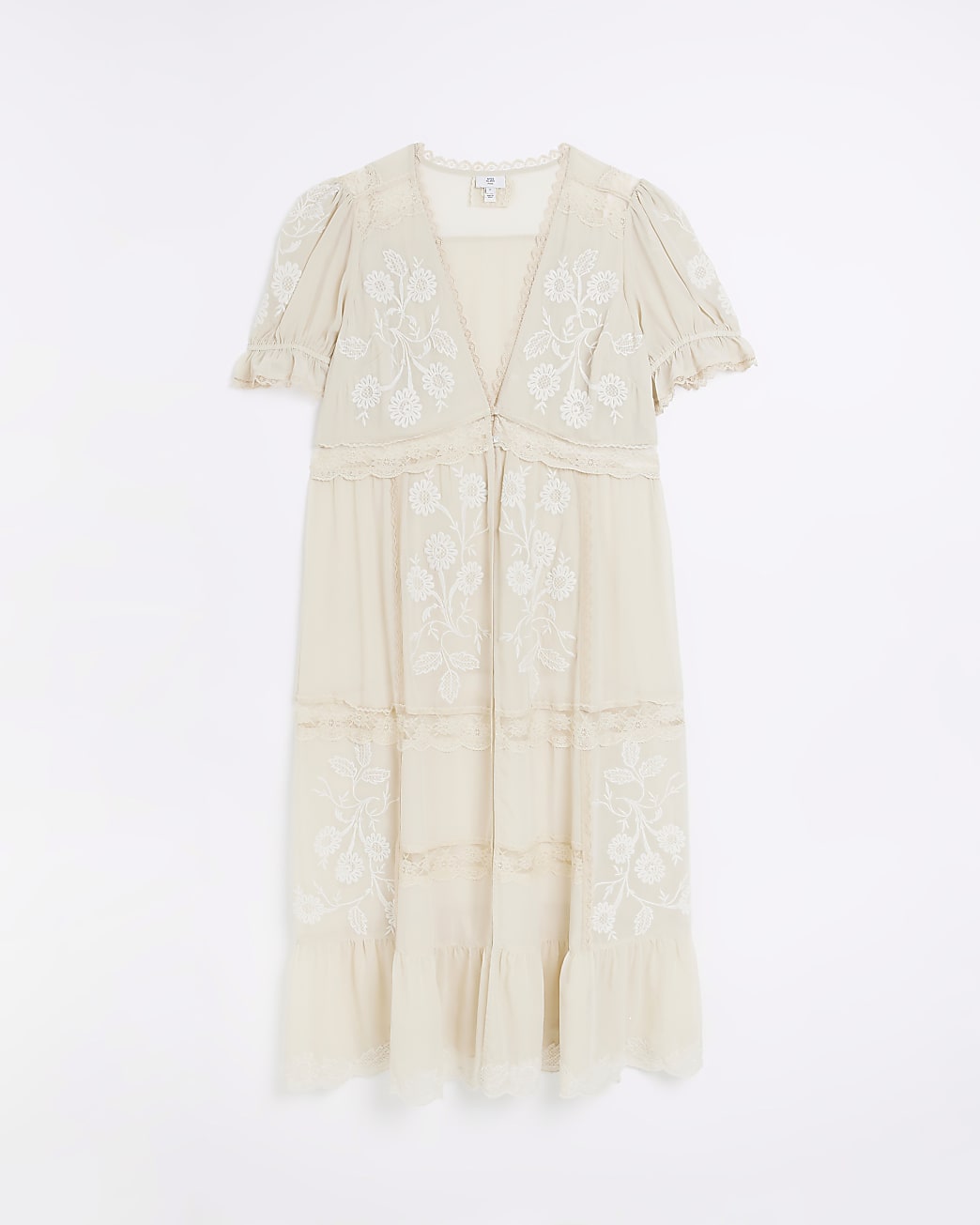 Plus Cream Lace Cover Up