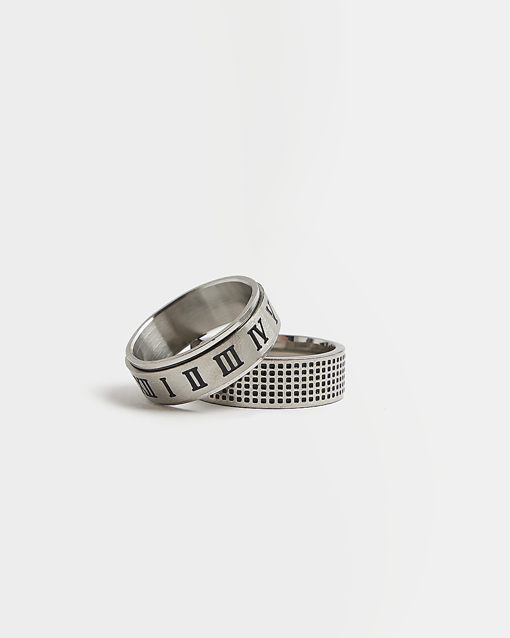 Silver colour Multipack of 2 Numeral Rings