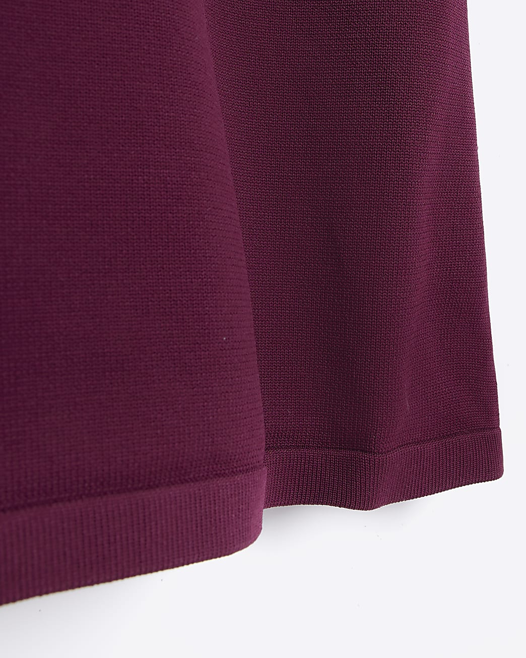 Big and tall red knitted taped t-shirt