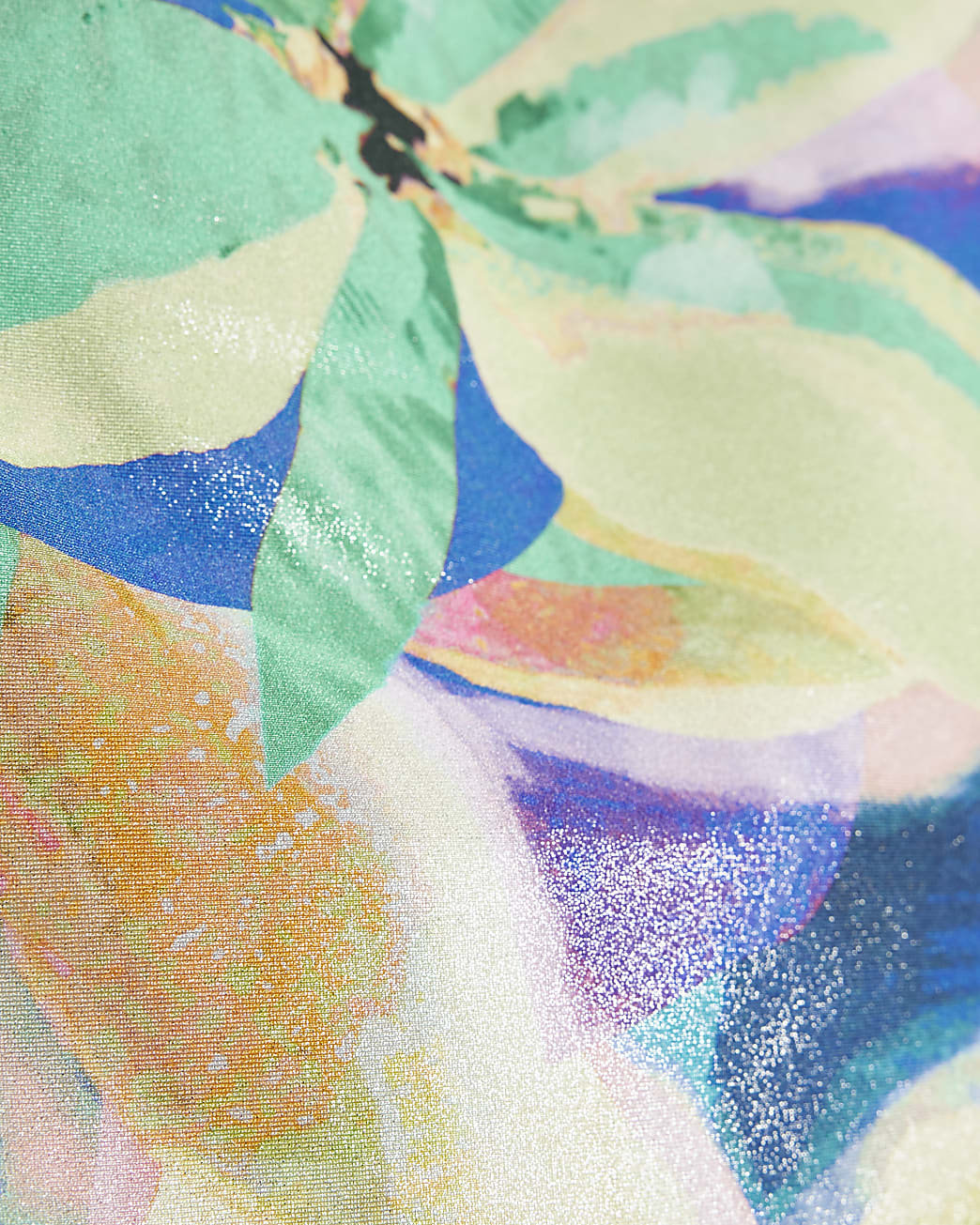 Purple floral one shoulder swimsuit
