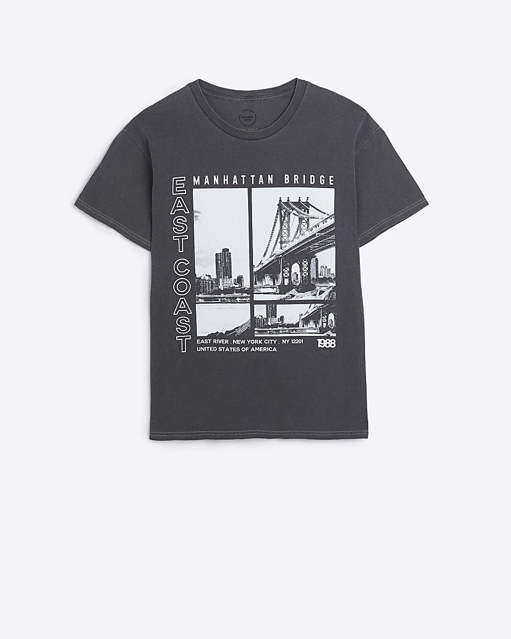 Grey graphic print t-shirt