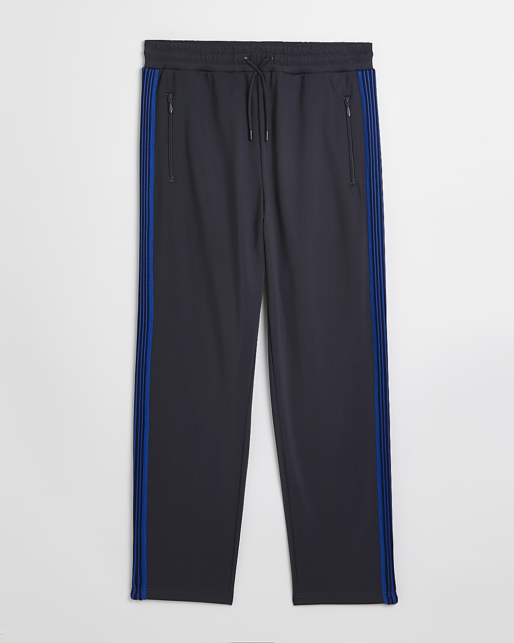 Grey regular fit stripe joggers