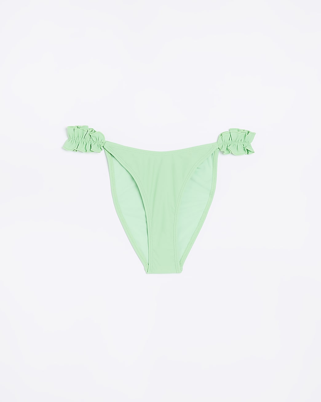 Green frill bikini bottoms