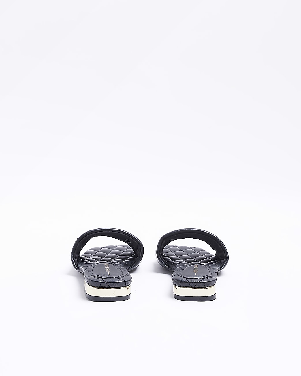 Black wide fit padded flat sandals