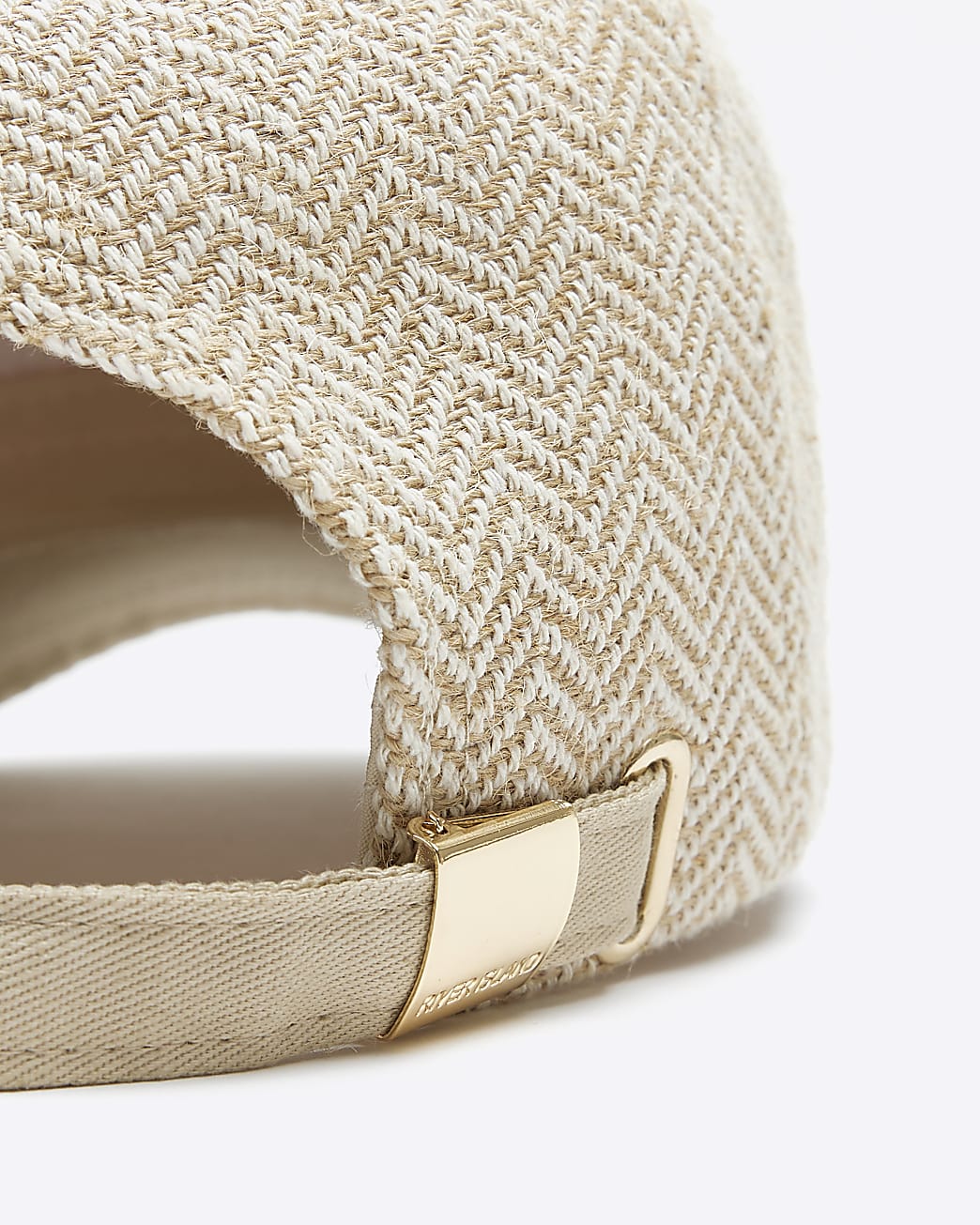 Beige herringbone cap