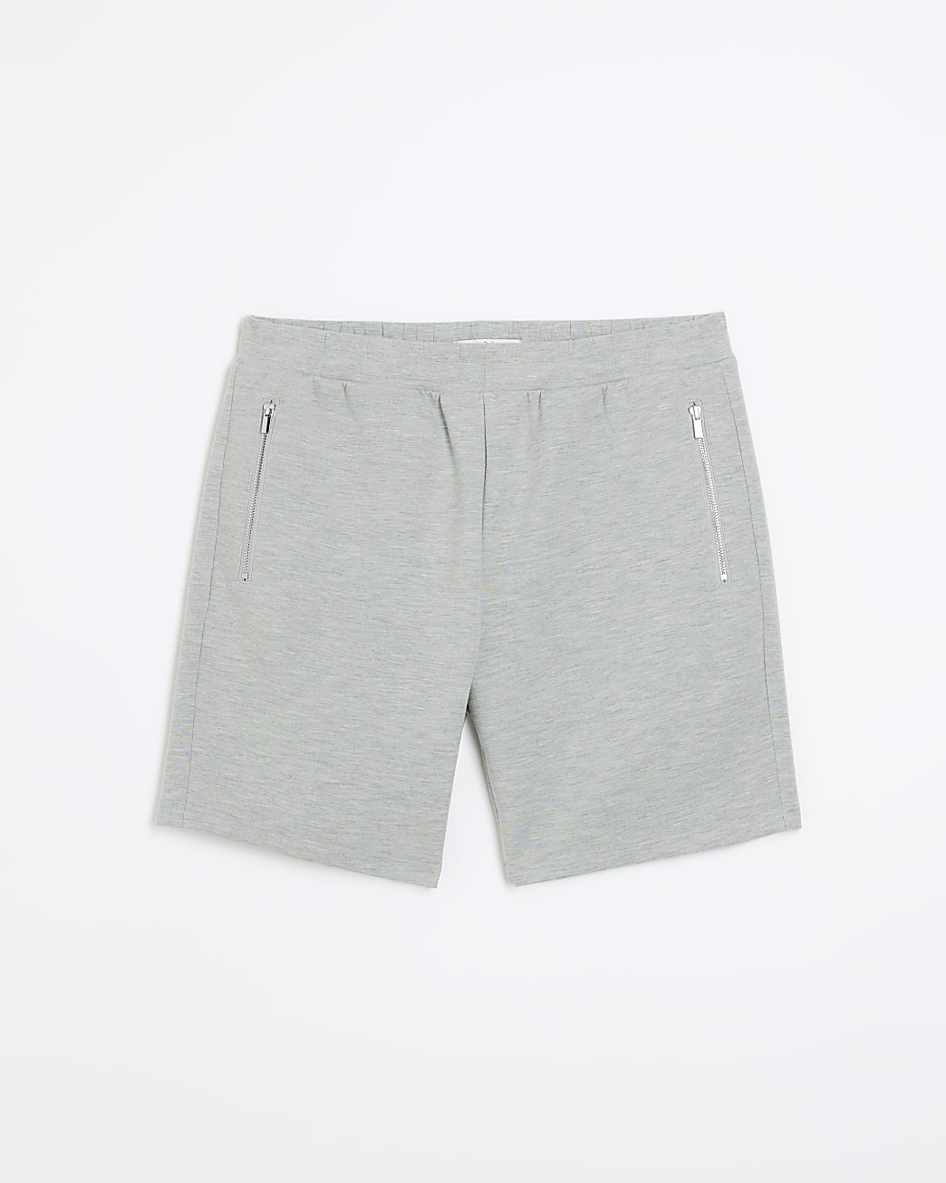 Grey regular fit neoprene smart shorts
