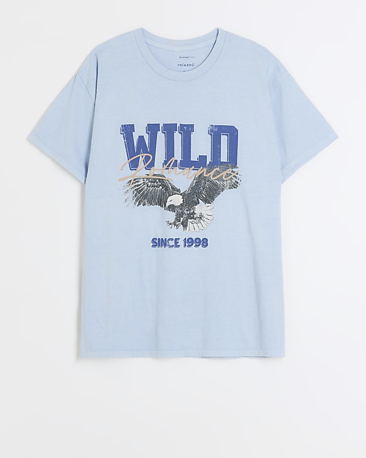 Blue graphic t-shirt