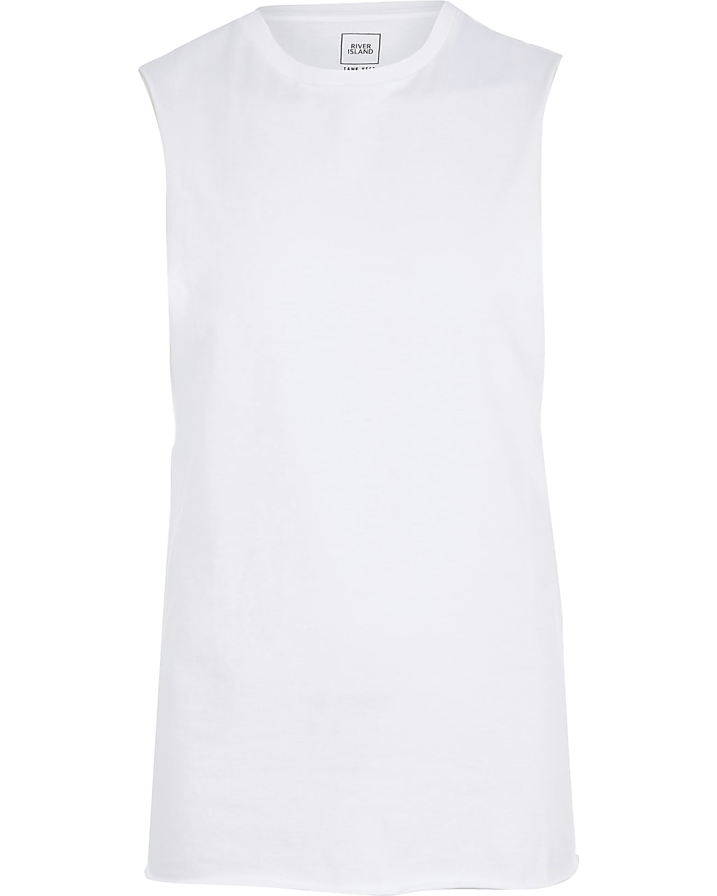 White regular fit vest