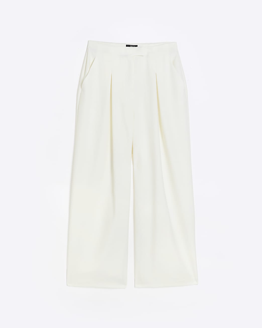 White RI Studio pleated wide leg trousers
