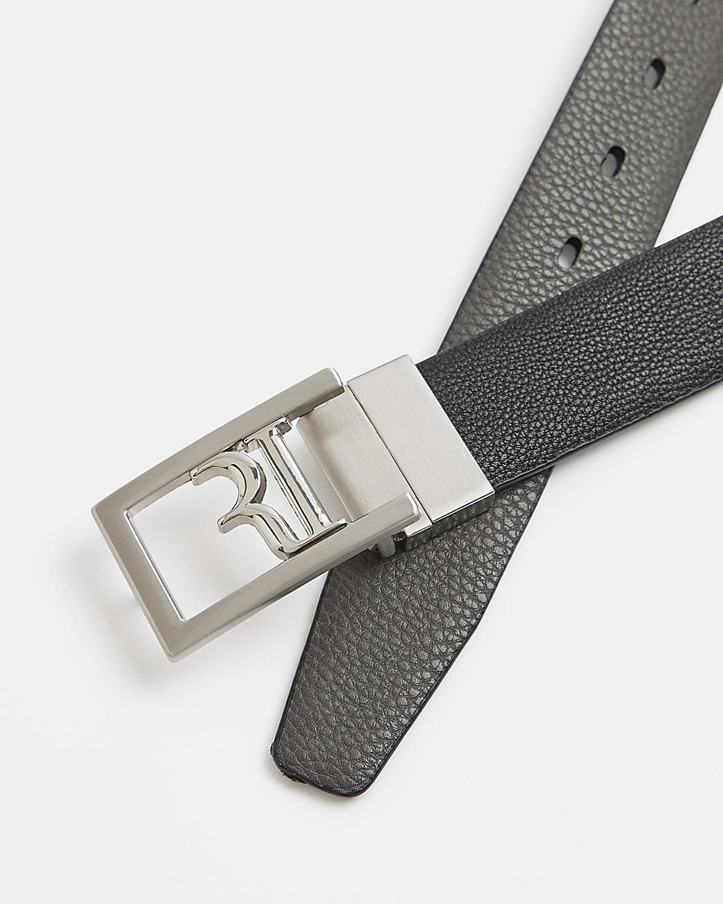 Black Ri Buckle Reversible Belt