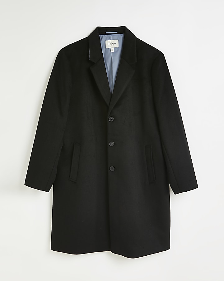 Big & Tall regular fit wool overcoat