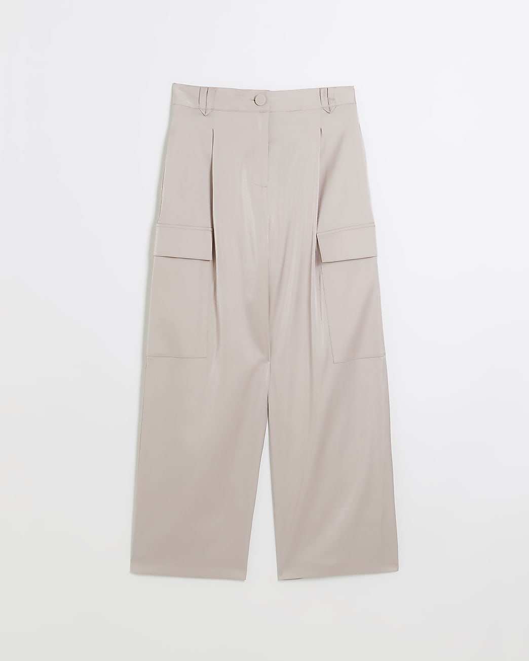 Petite satin utility trousers