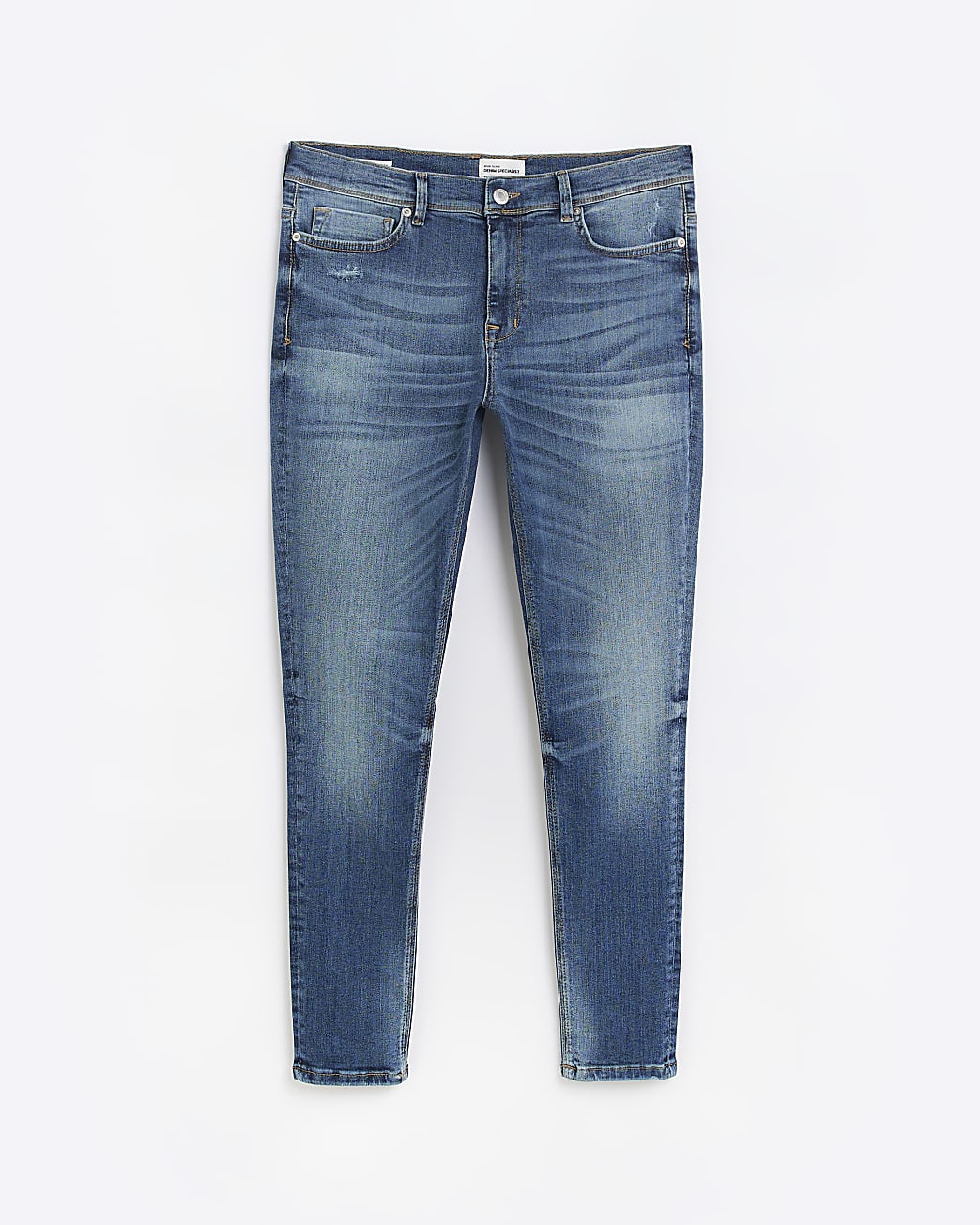 Blue super skinny fit spray on jeans