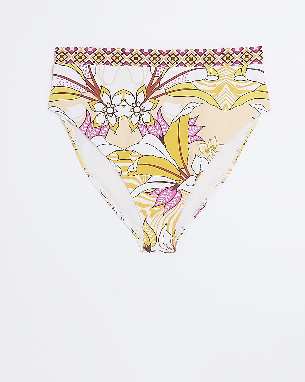 Plus orange floral bikini bottoms