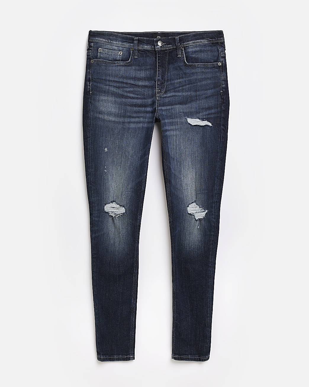 Blue Denim Spray On fit Ripped jeans