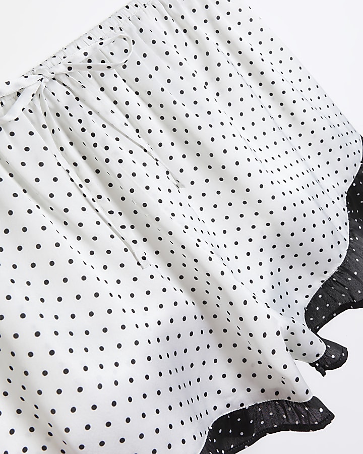 White spot pyjama shorts set