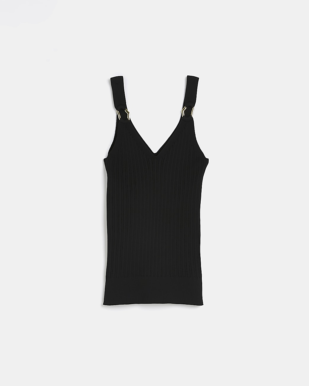 Black knitted vest top