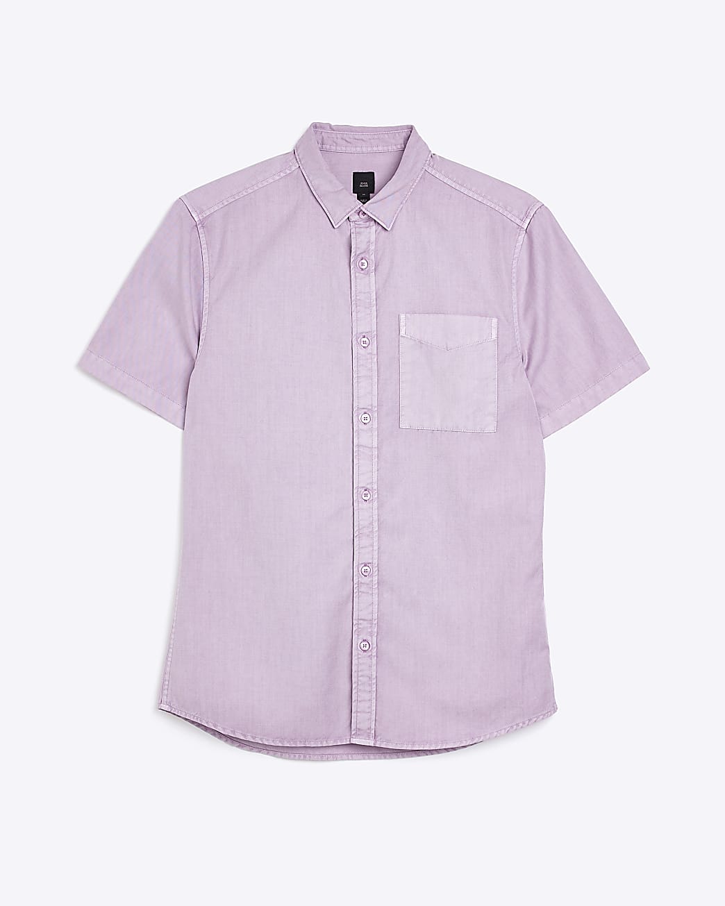 Purple Regular fit short sleeve lyocell Shirt