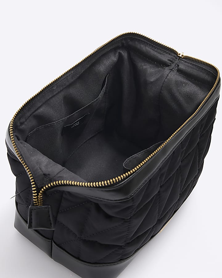 Black quilted make up bag
