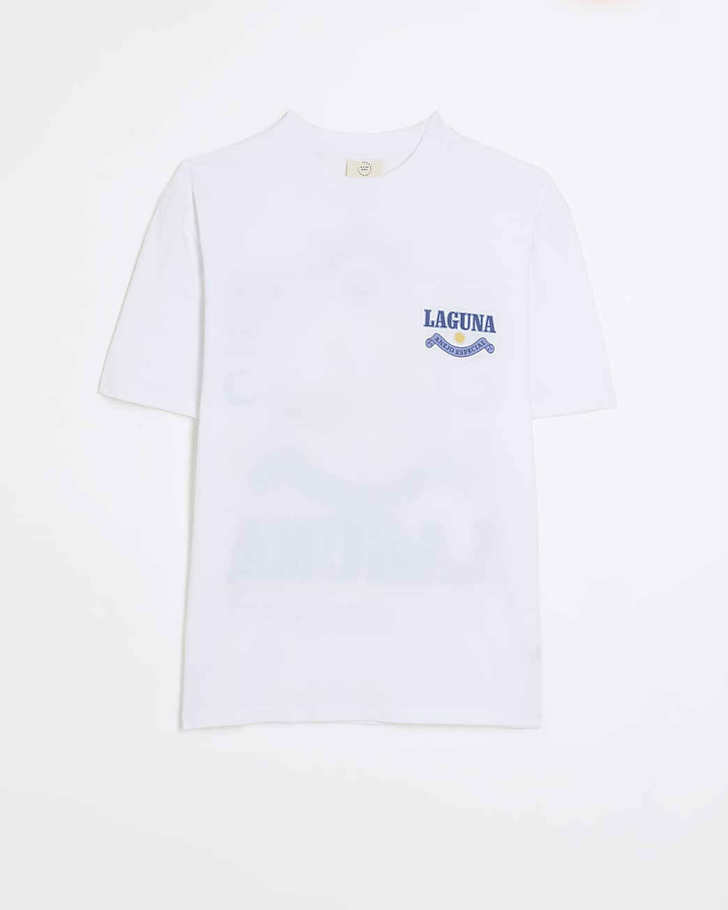 White regular fit Laguna graphic t-shirt