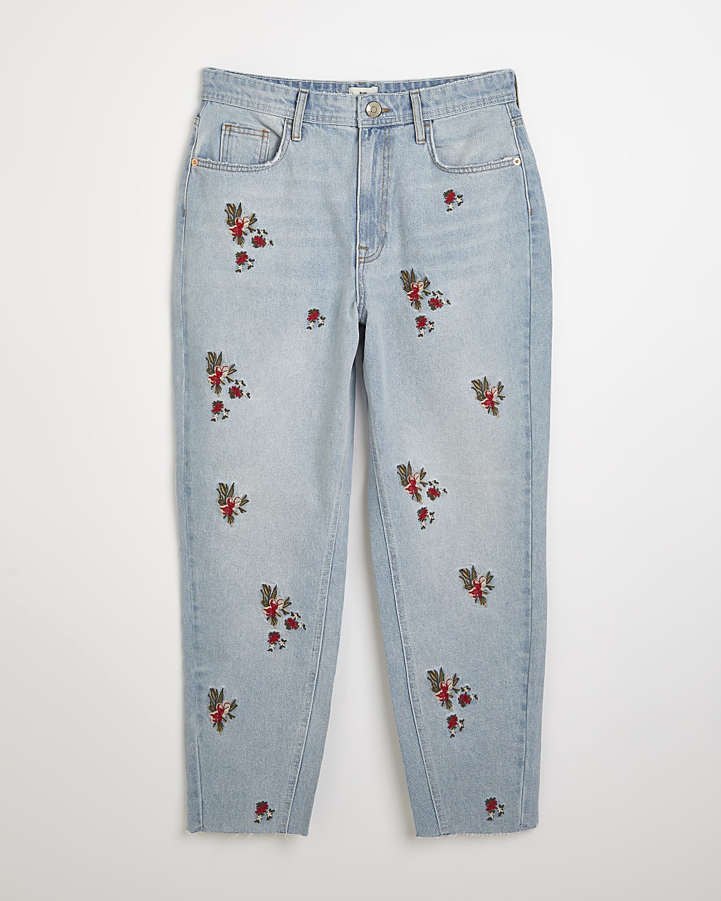 Blue high waisted mom jeans