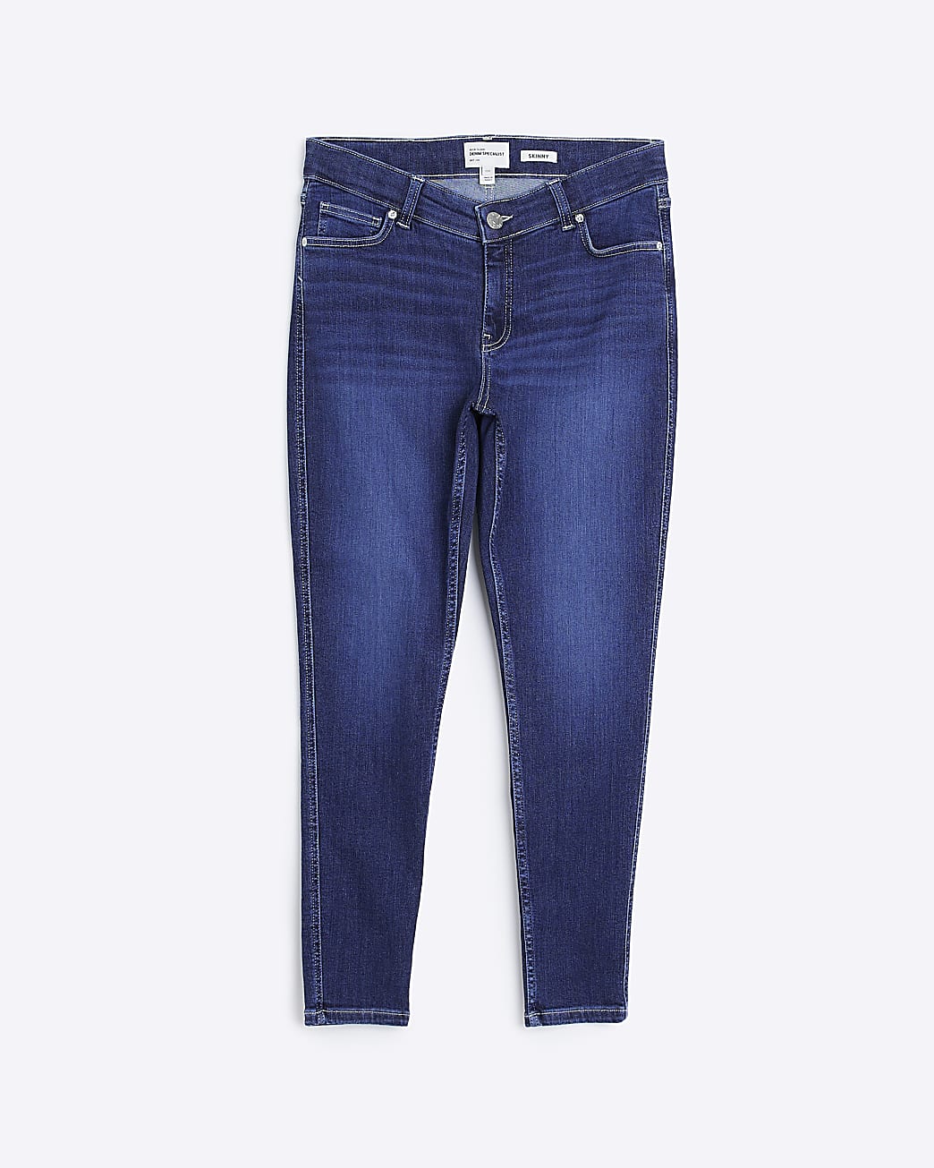 Blue low rise skinny jeans