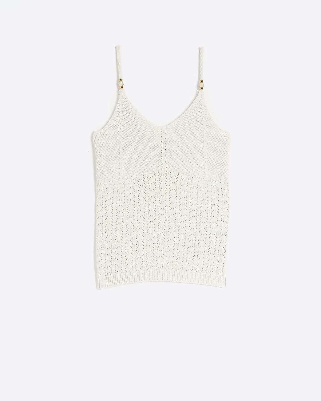 Cream crochet vest top