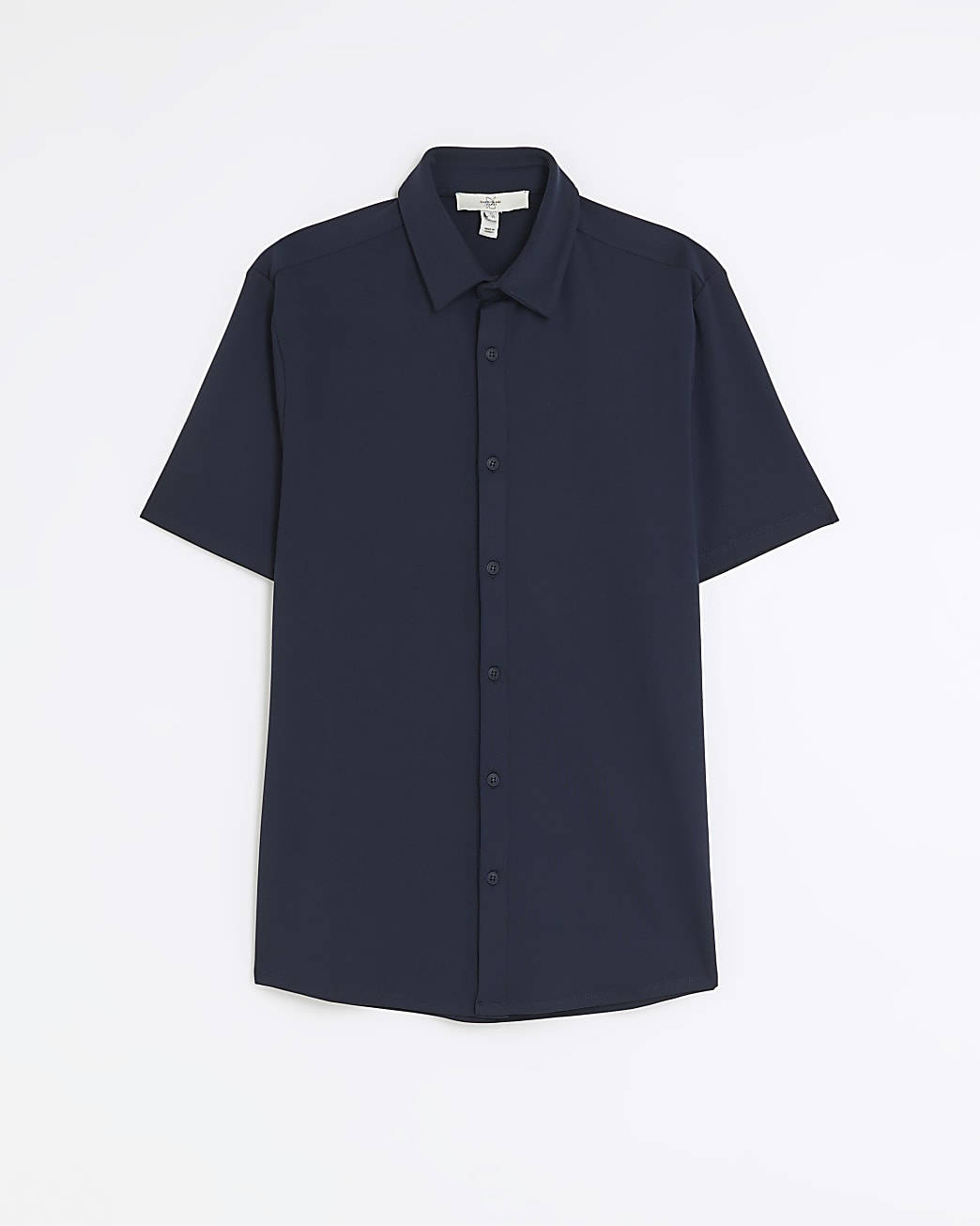 Navy muscle fit short sleeve shirt