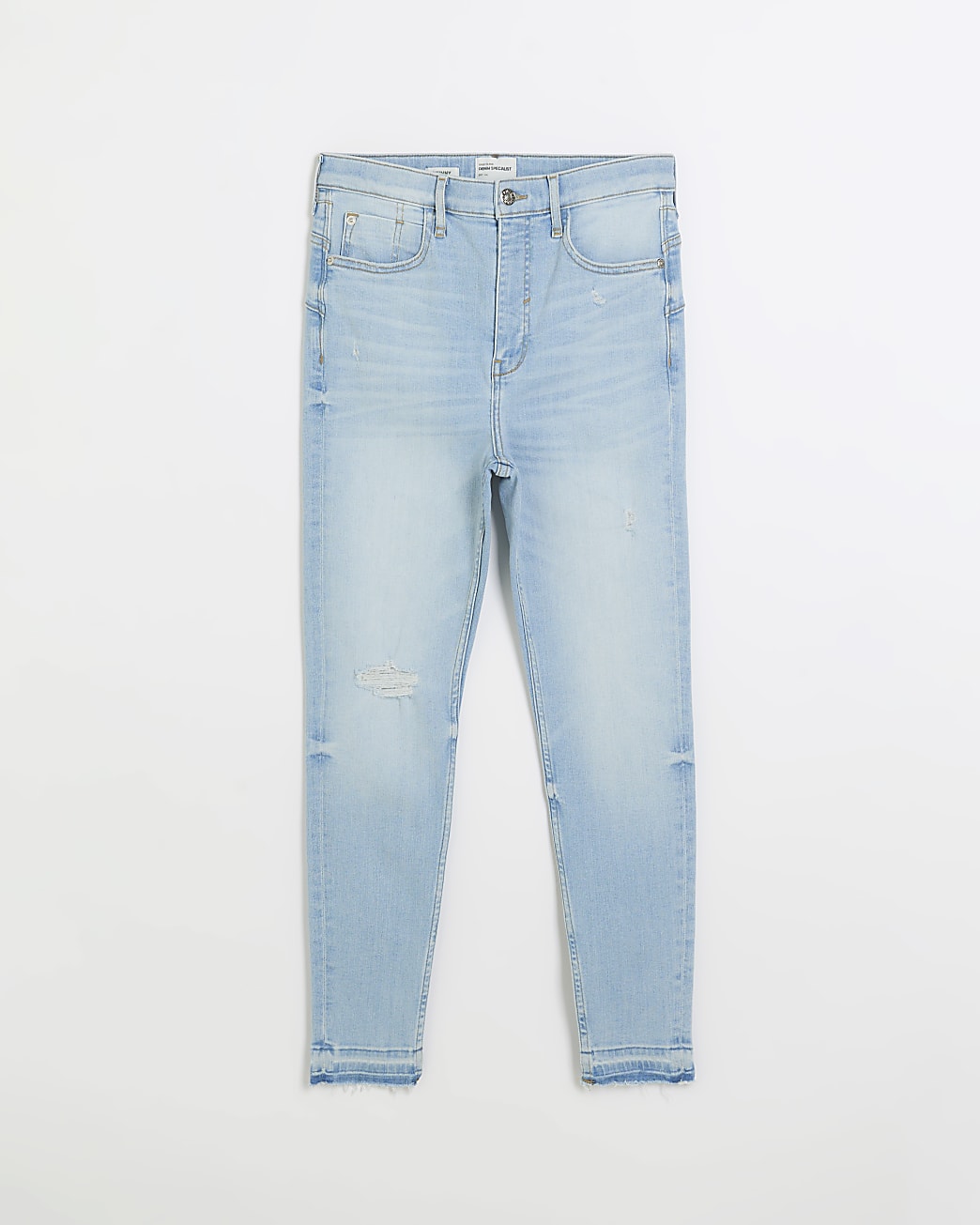 Blue tummy hold skinny jeans