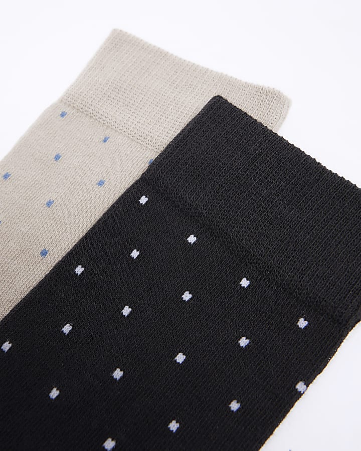 Navy spot ankle socks multipack