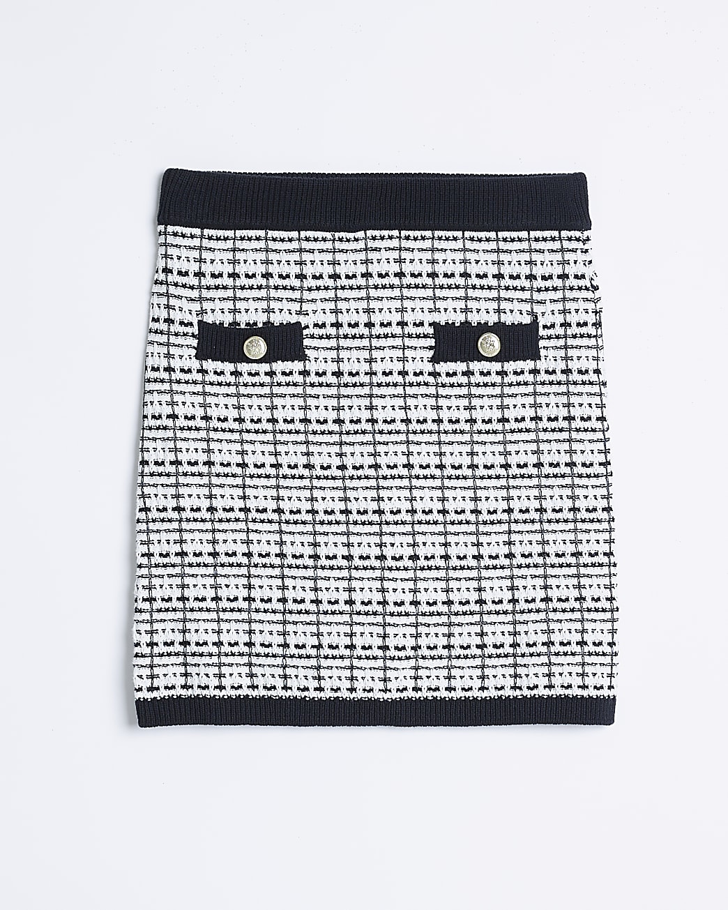 Cream boucle mini skirt