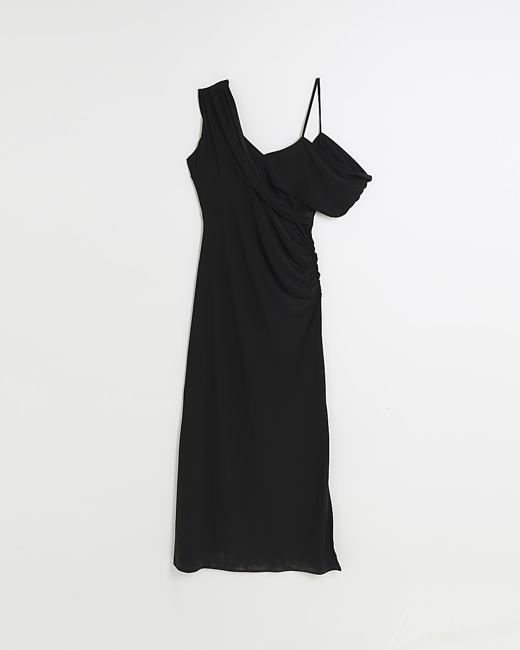 Black cowl back bodycon maxi dress