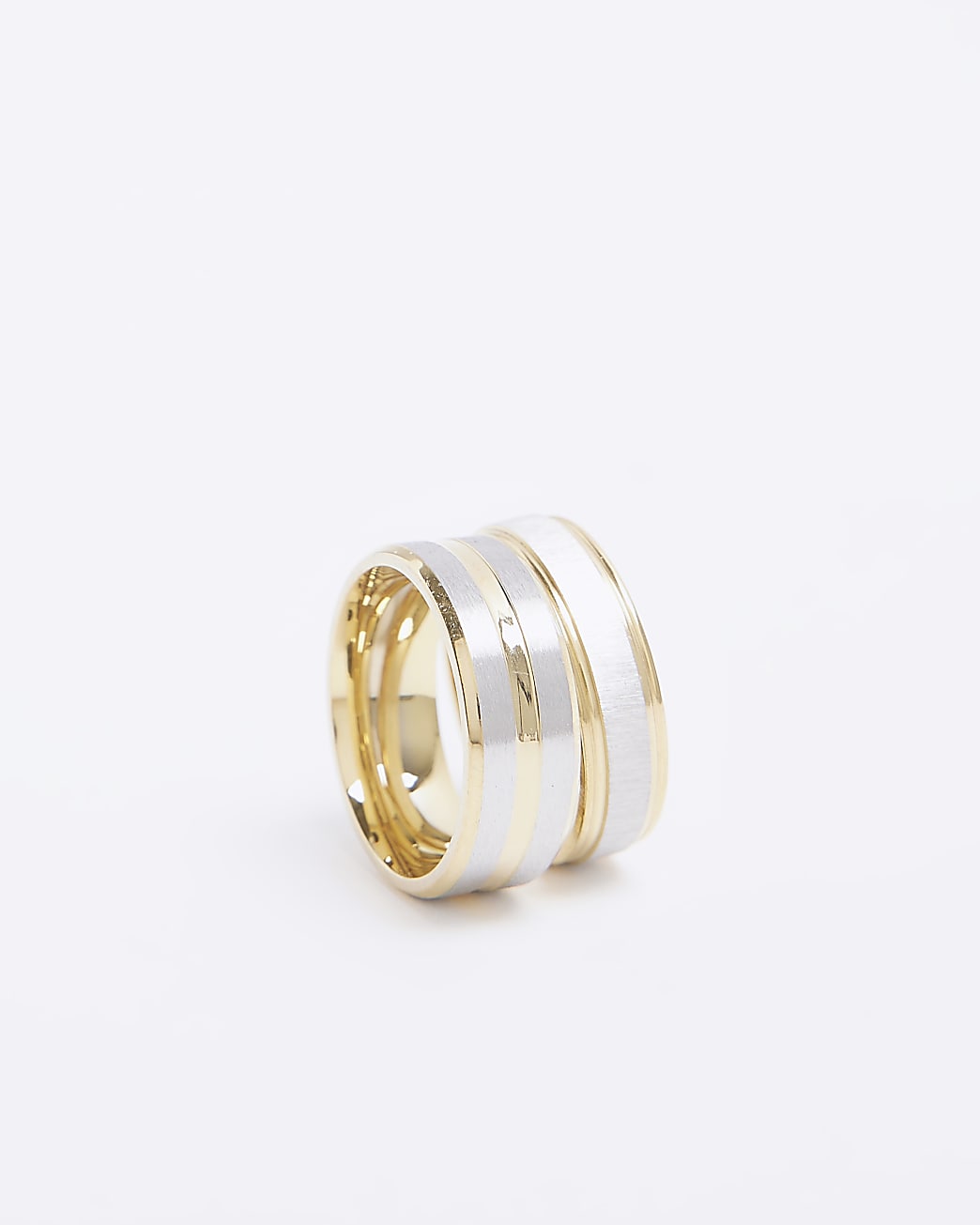 Gold colour multipack of 2 rings