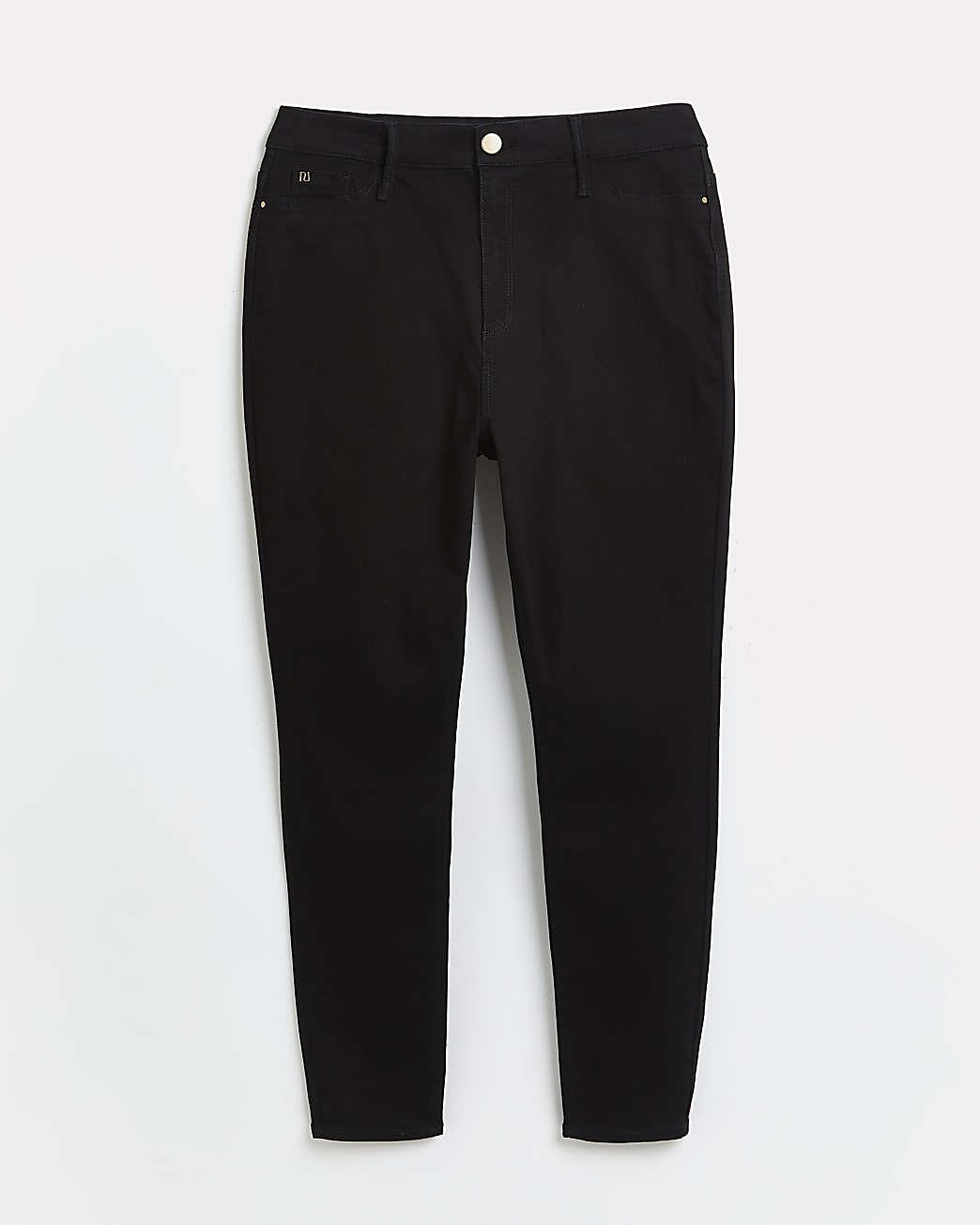 Plus black high waisted skinny jeans