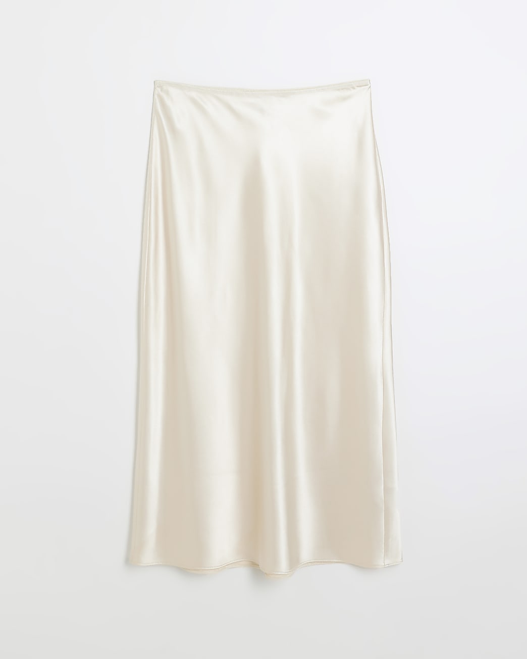 Cream satin maxi skirt