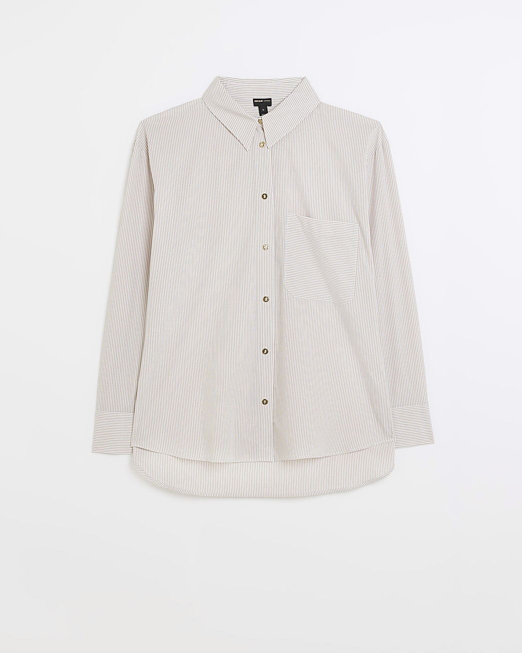 Beige striped oversized shirt