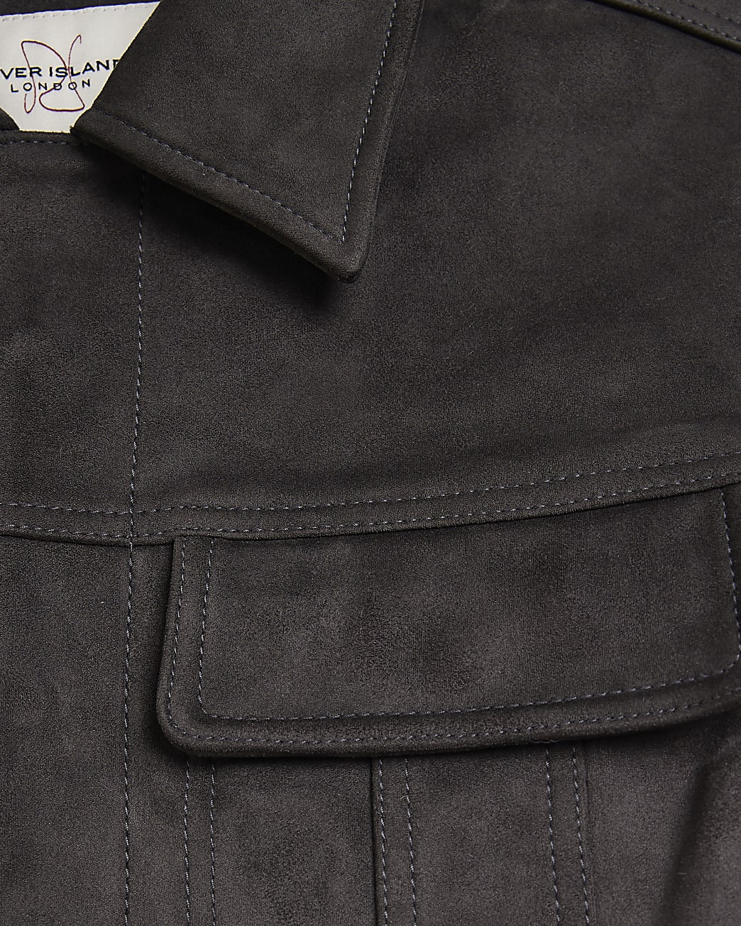 Grey suedette western jacket