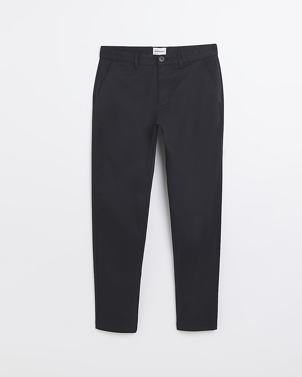 Black slim fit casual chino trousers