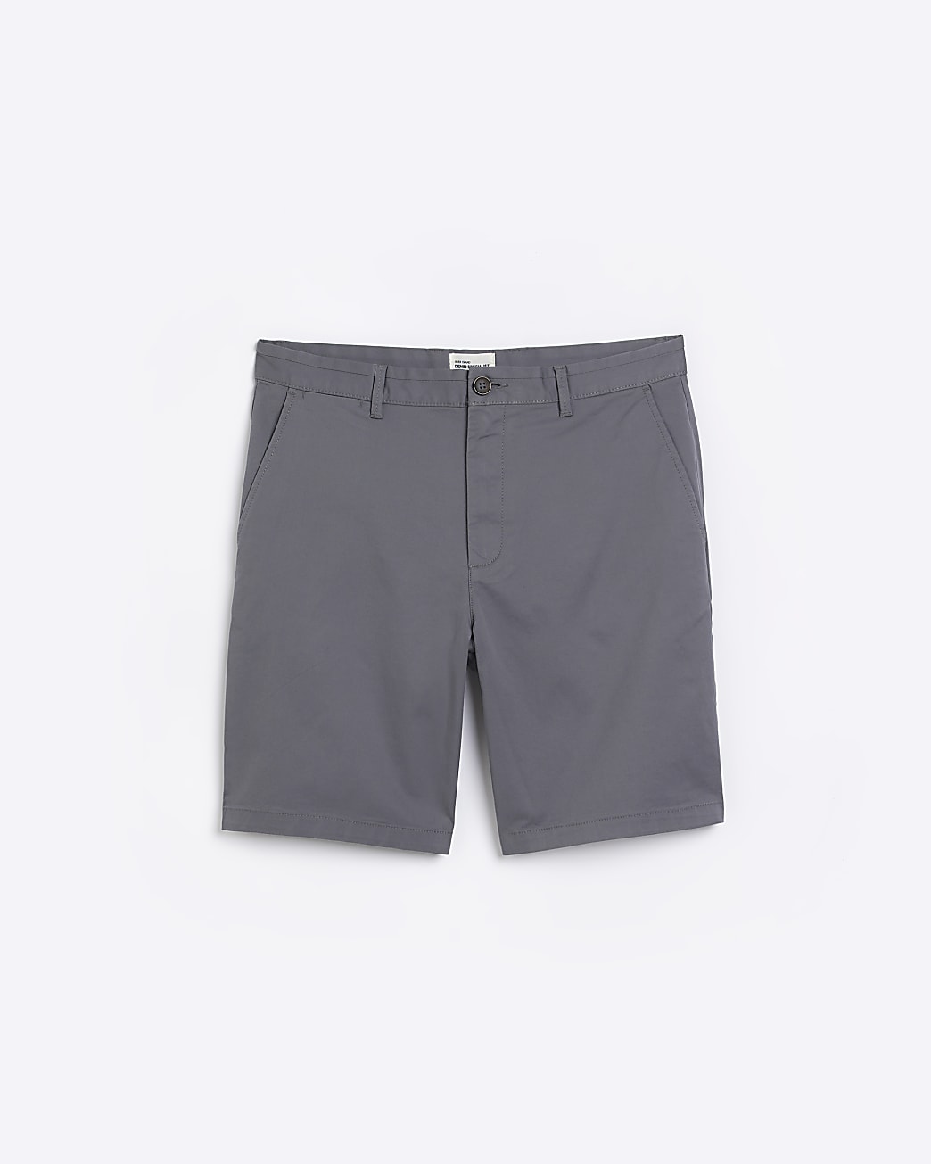 Grey slim fit chino shorts