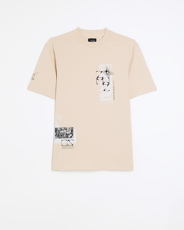 Pink regular fit graphic t-shirt