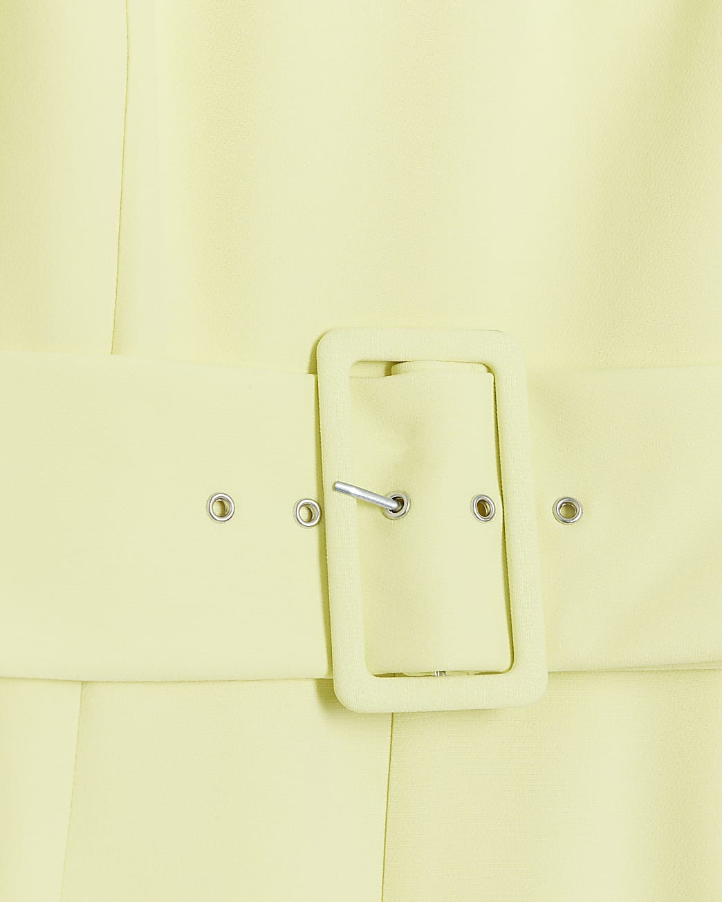 Yellow belted wide leg jumpsuit