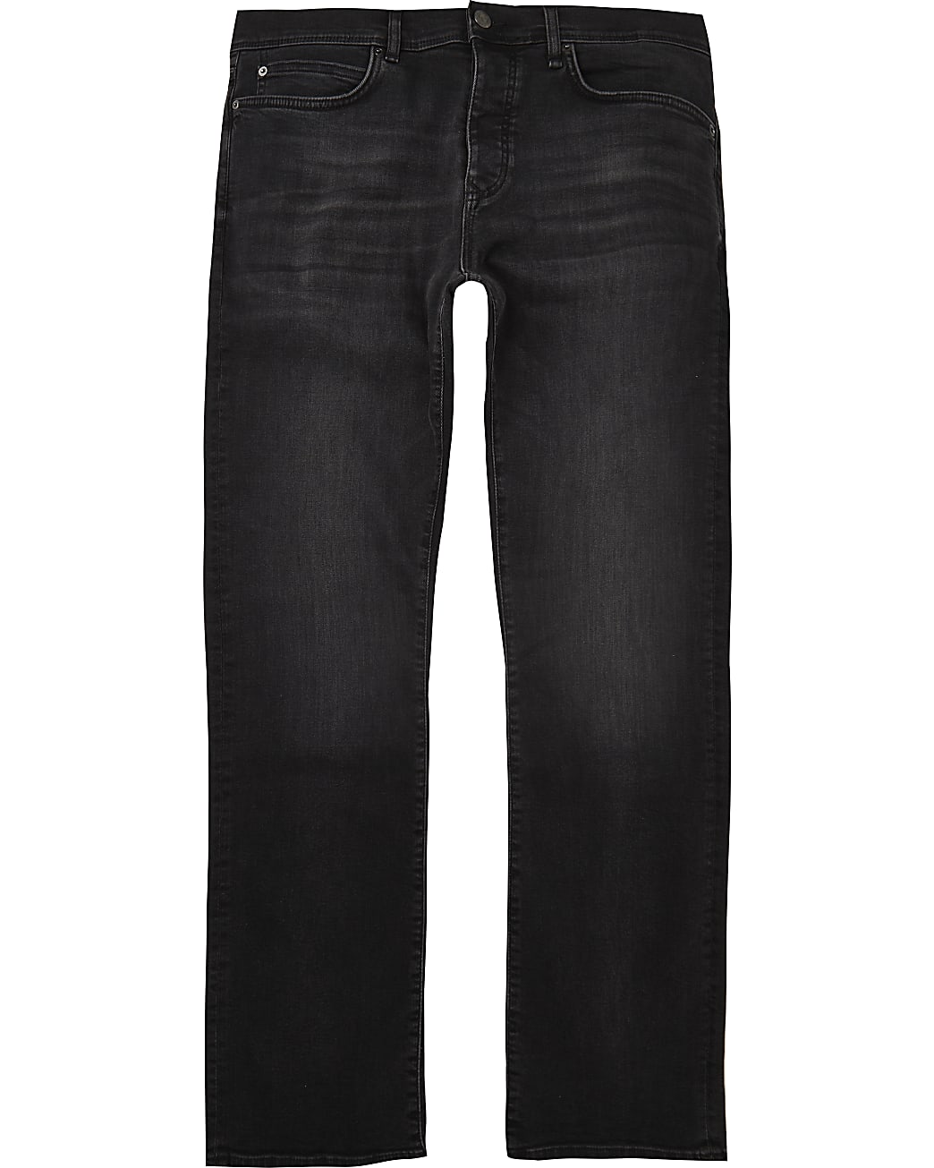 Black washed bootcut fit jeans