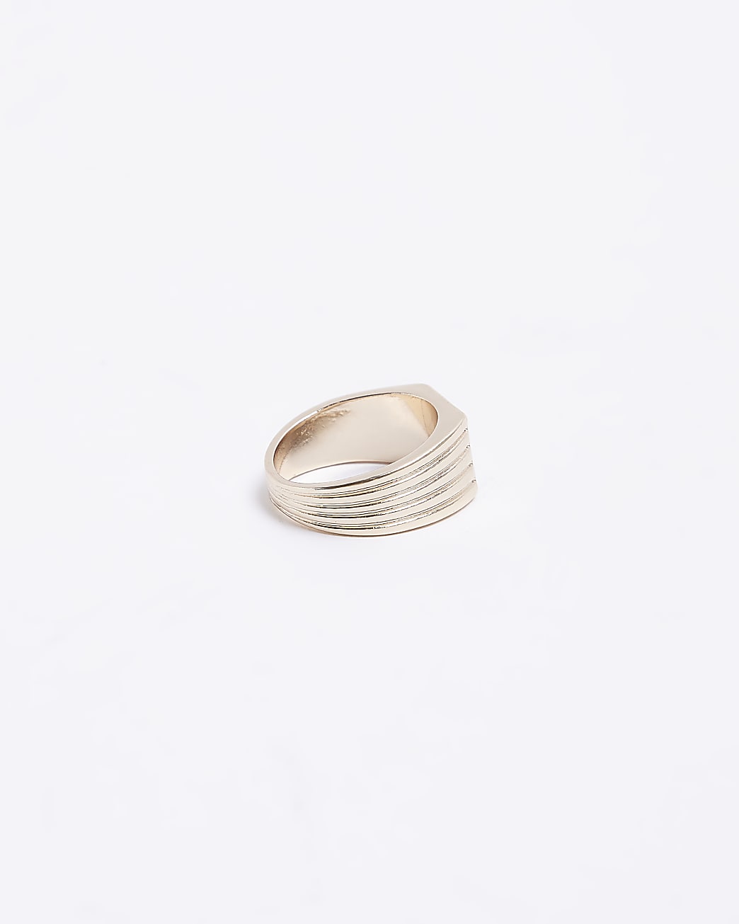 Gold colour enamel square ring