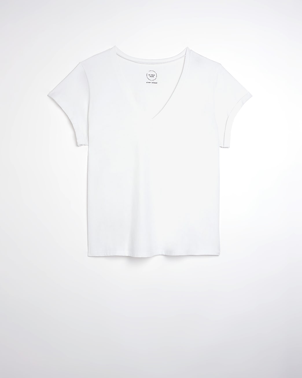 Plus white v neck t-shirt