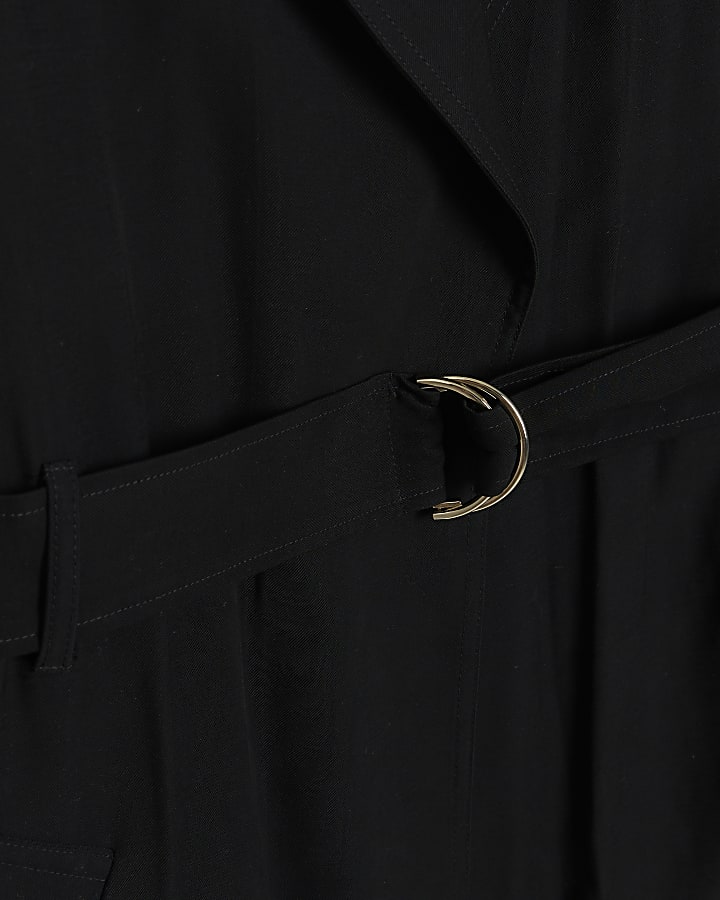 Black Belted Trench Coat