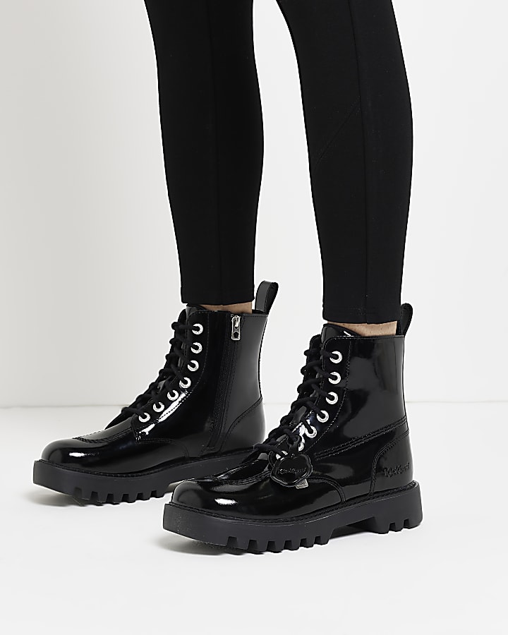 Kickers black Kizziie Higher ankle boots