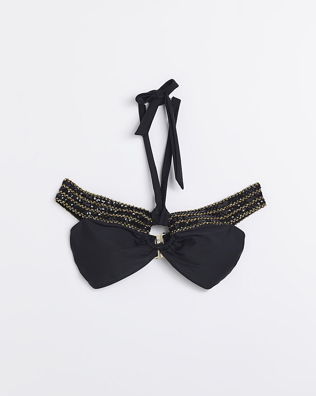 Black bandeau bikini top